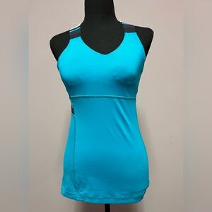 NEW Lululemon BLUE Tank HALTER Cross BACK 6 Women